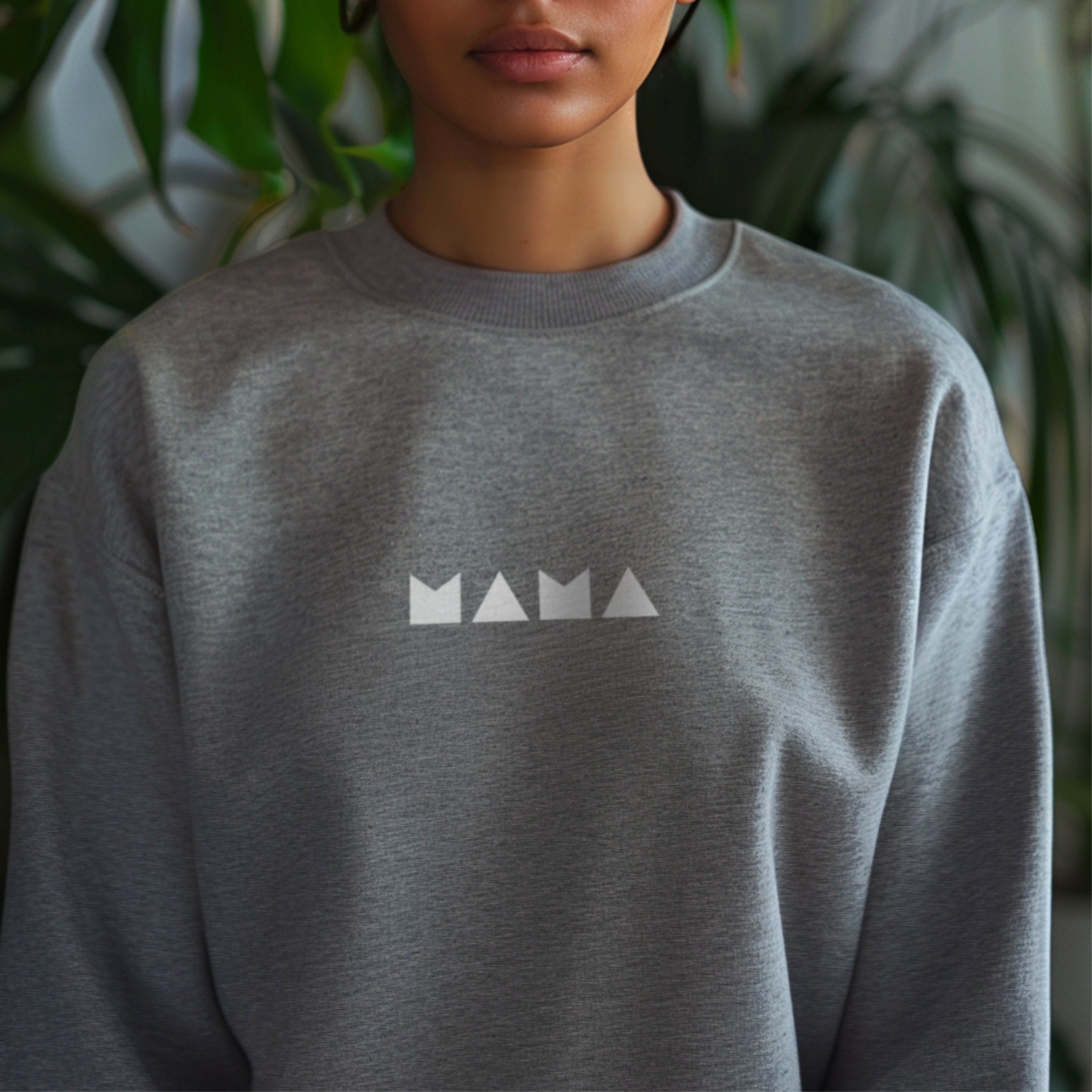 Grey marle minimalist MAMA sweater for mums by SML Batch