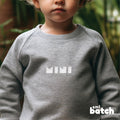 Grey marle minimalist MINI sweater for kids by SML Batch